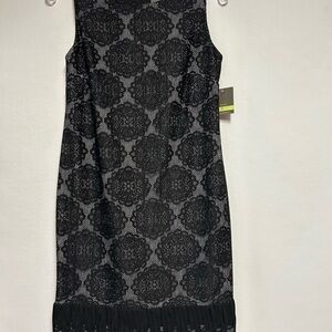 Taylor Black Lace Midi Dress